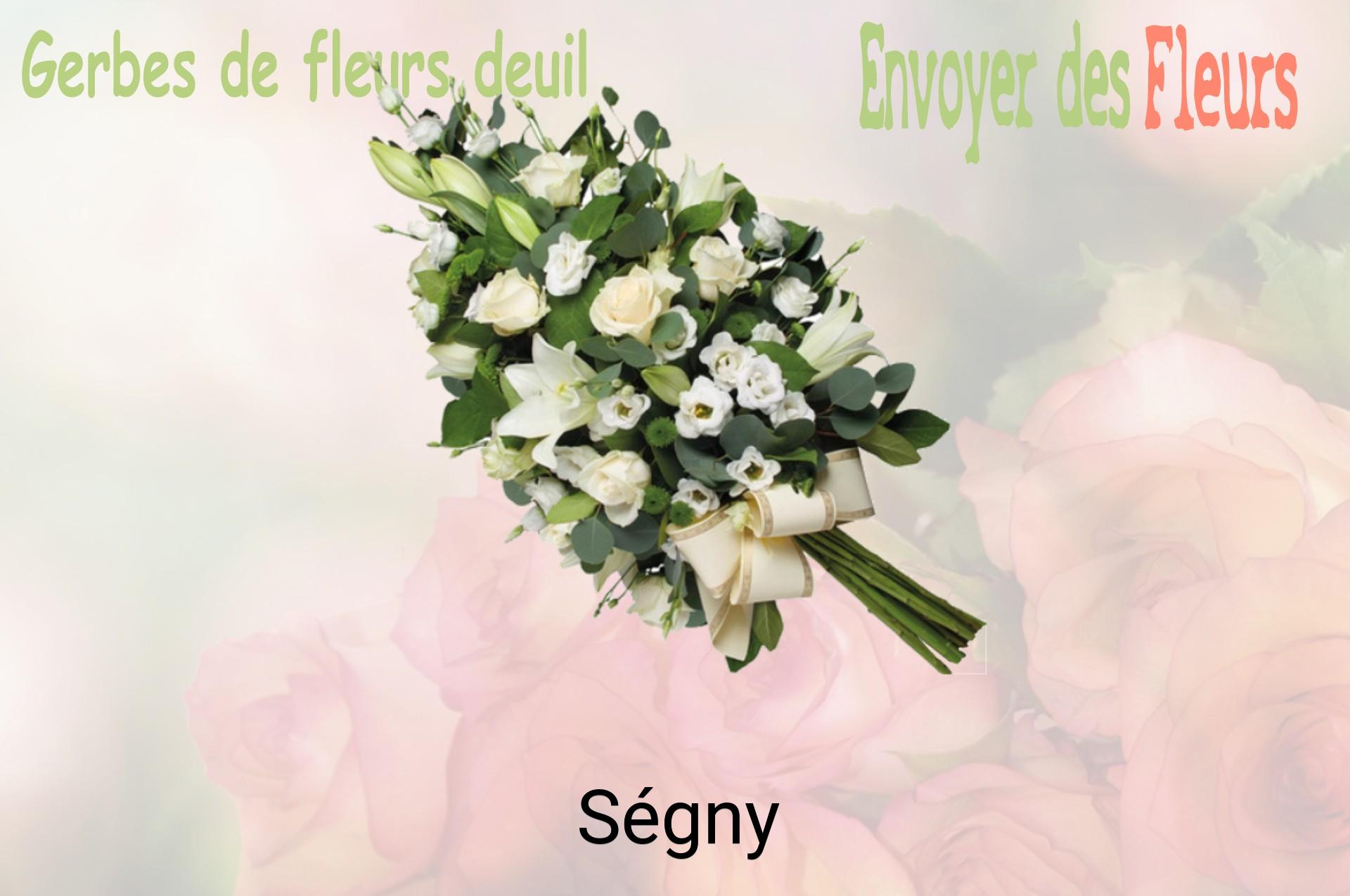 Gerbe de fleurs de deuil livrée à Ségny